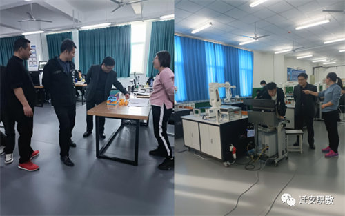 亚洲博彩网站校领导亲临机械实训中心视察备赛现场